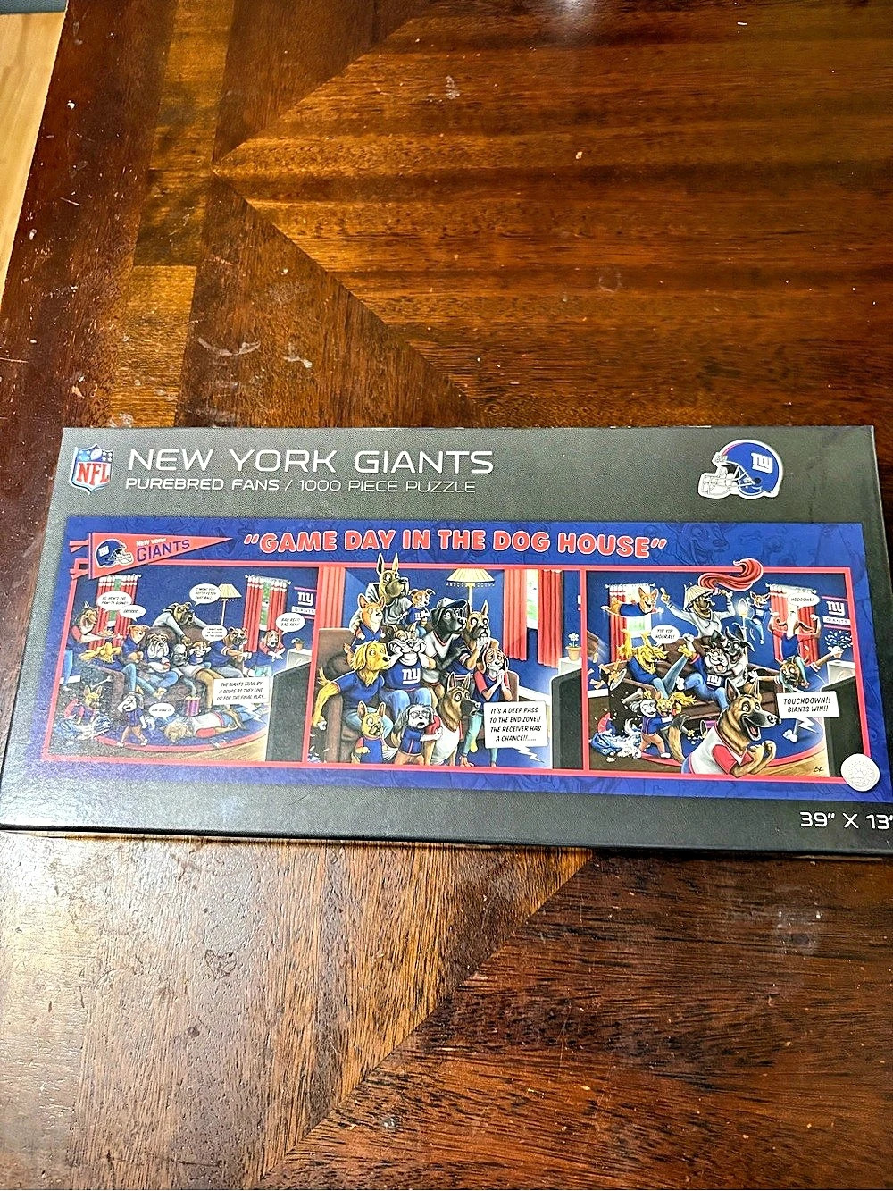 YouTheFan New York Giants Game Day in the Dog House 1000-Piece Puzzle Print
